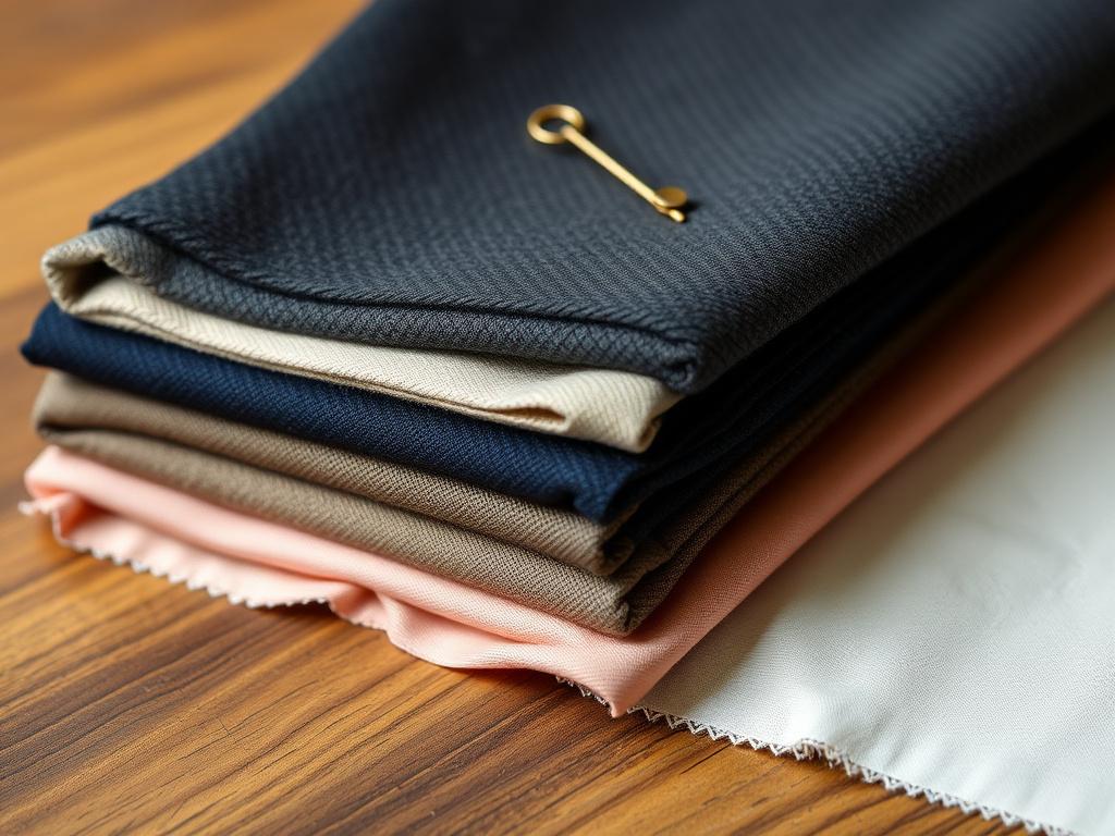 Stacked premium fabric swatches