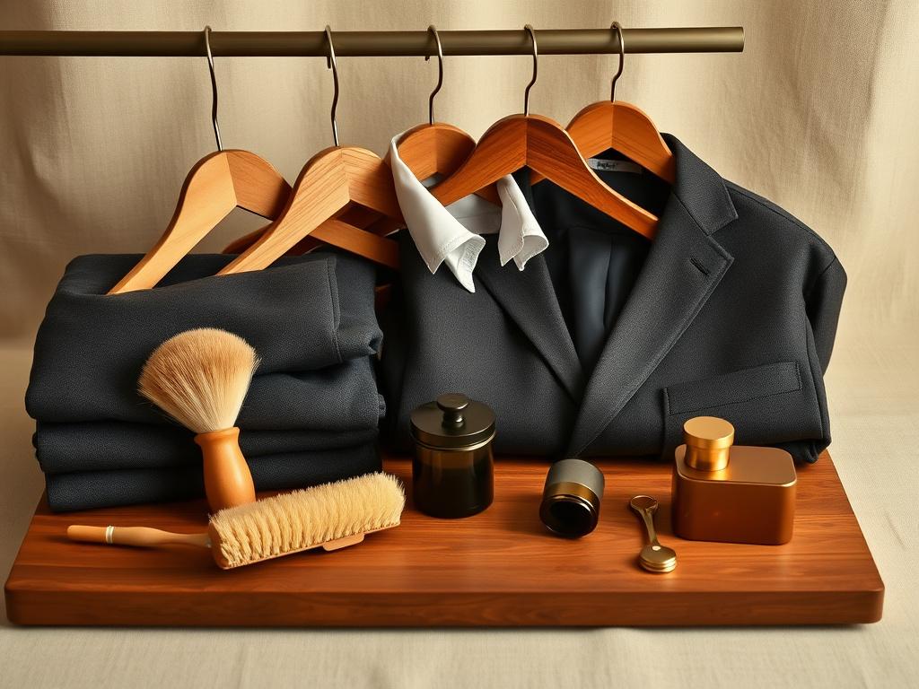 Wooden brush and cedar hangers